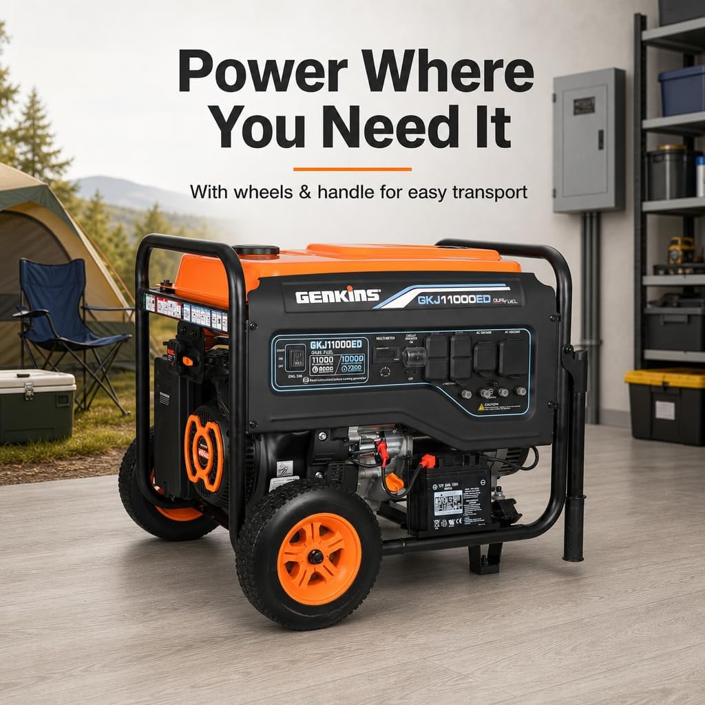 Genkins GKJ11000ED — 11,000W Dual-Fuel Generator, photo 4 of 5