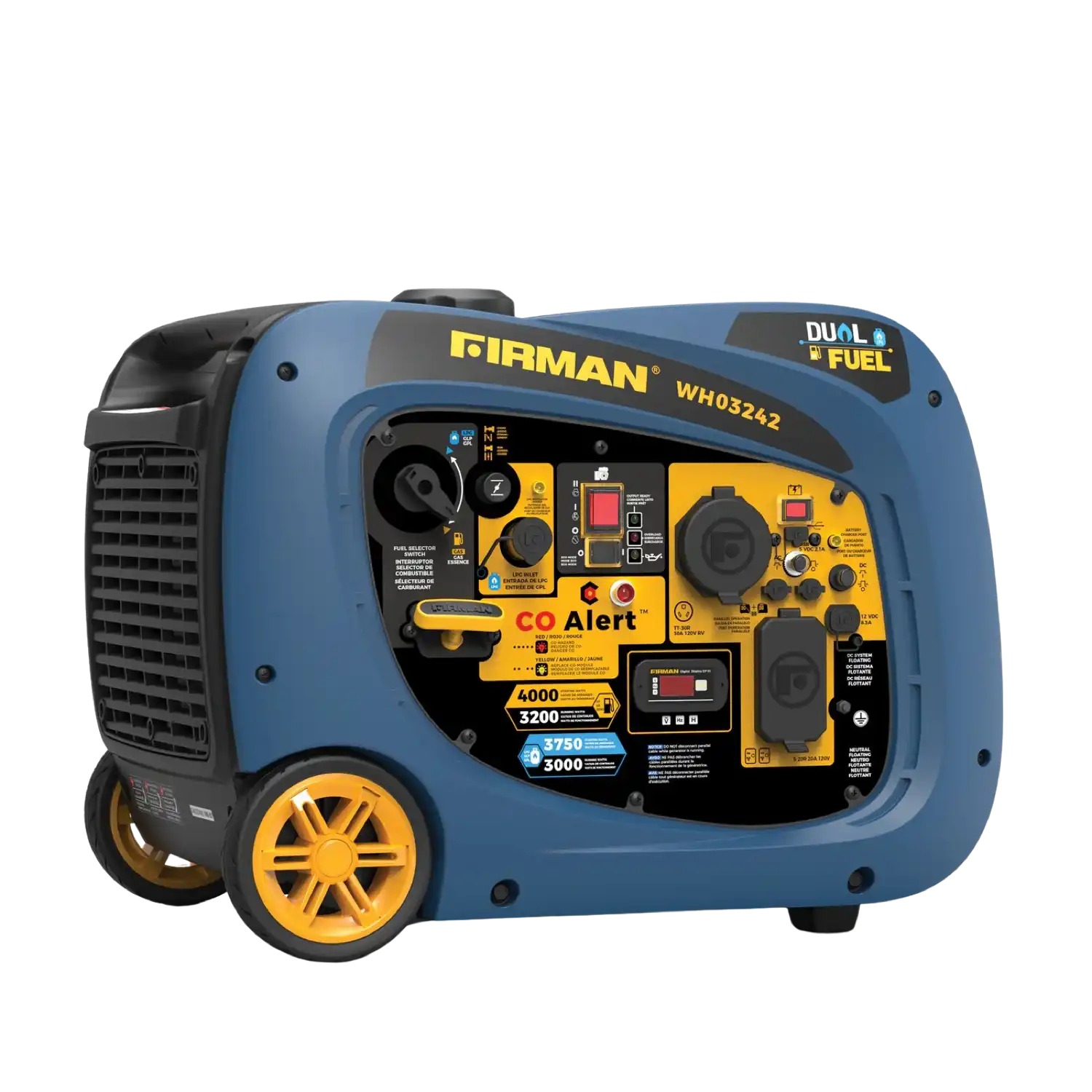 FIRMAN WH03242 Dual Fuel Gas Propane Inverter Generator 3200W/4000W 30 Amp with Electric Start, photo 1 of 6