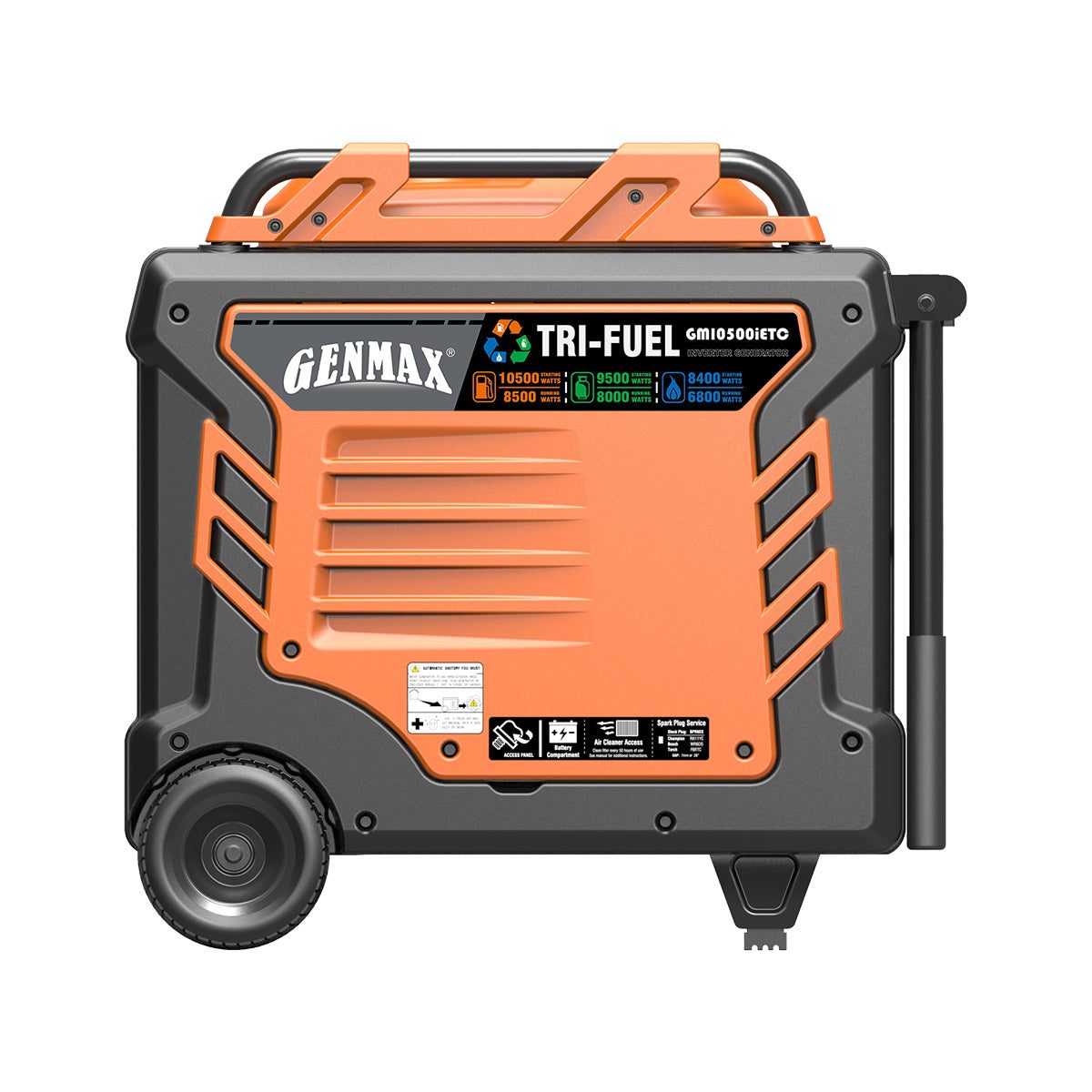 GENMAX GM10500iETC 10500-Watt 458cc Tri-Fuel Inverter Generator with Remote Start, photo 5 of 5