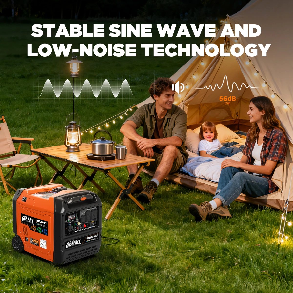 GENMAX GM6250iET 6250-Watt Tri-Fuel Silent Inverter Generator, photo 7 of 9