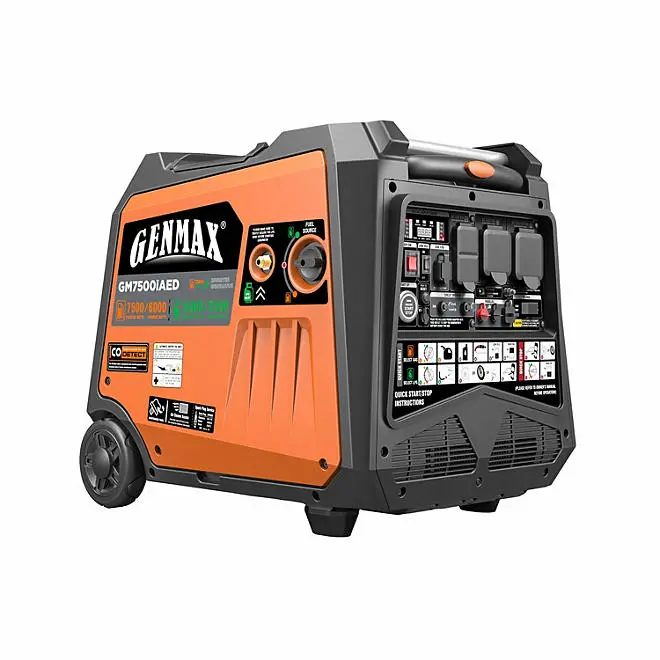 GENMAX GM7500iAED 7500-Watt Dual-Fuel Inverter Generator, photo 7 of 7