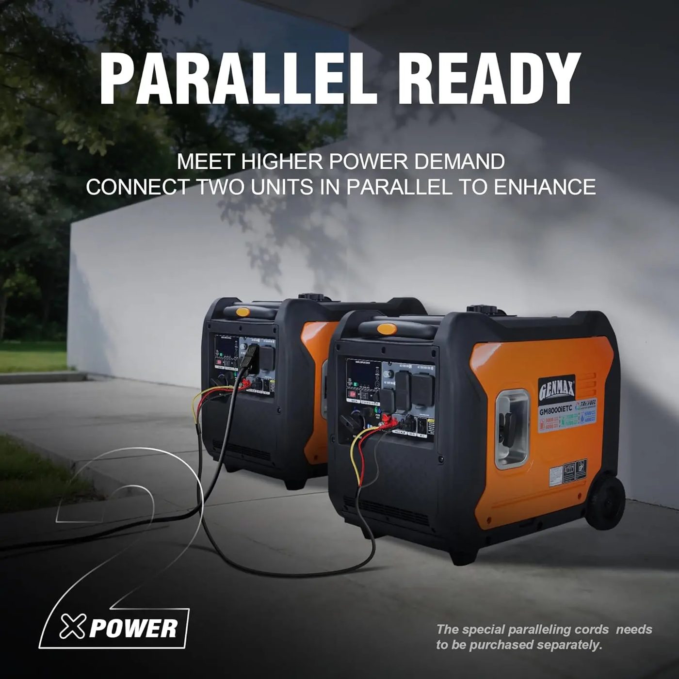 GENMAX GM8000iETC 8000-Watt Tri-Fuel Inverter Generator with App & ATS, photo 5 of 9