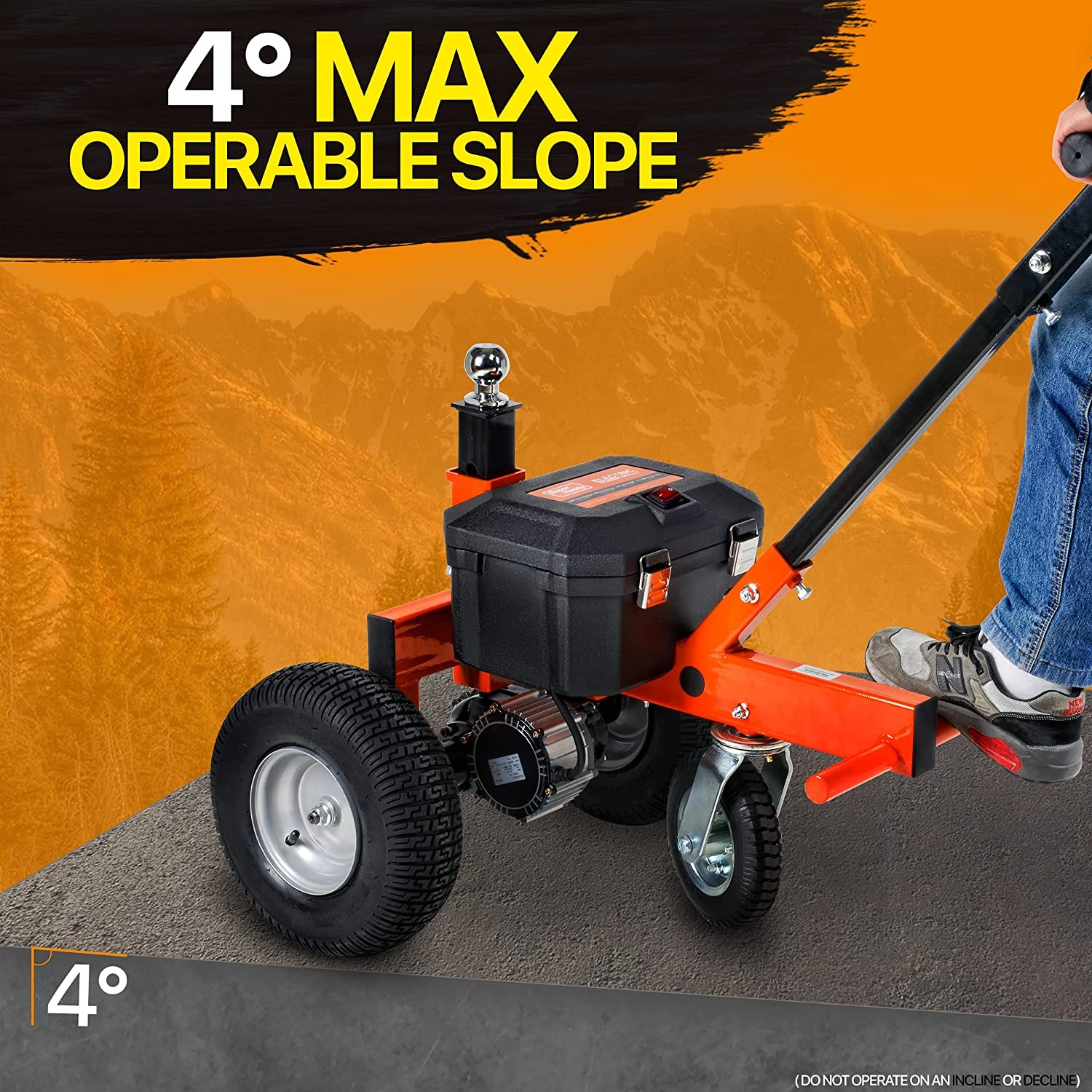 SuperHandy GUO041 Electric Trailer Dolly 800W 12V 2-Inch Ball Mount (2,800 lbs Max Capacity), photo 4 of 6