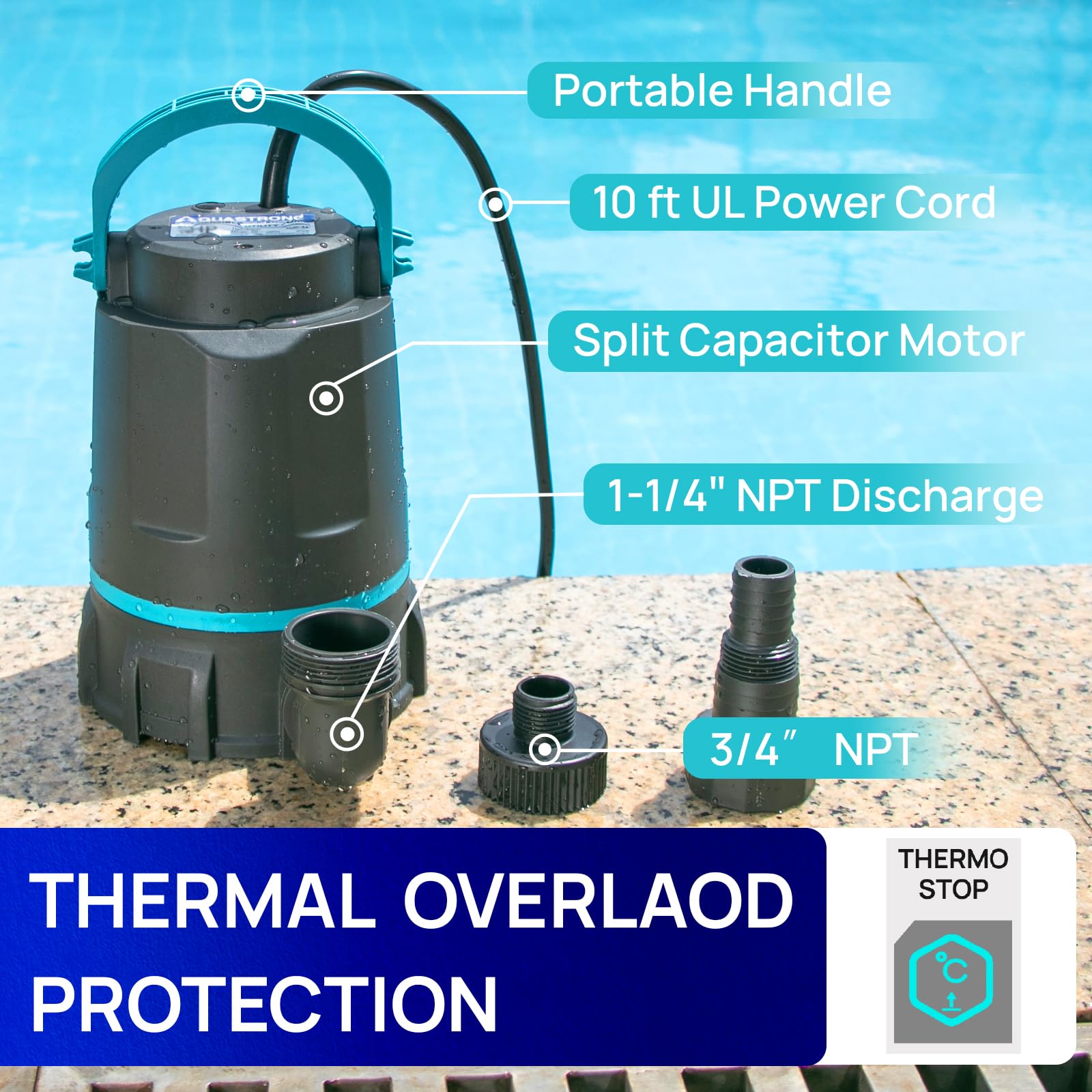 Superior Pump 92341 1/3 HP Submersible Cast Iron Sump Pump with Vertical Float Switch, photo 5 of 6